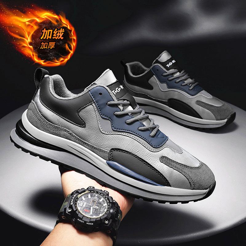 Fashion versatile sports leather shoes genuine leather spring and autumn men's shoes casual men's shoes retro