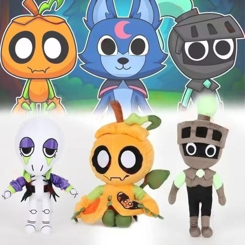 1pc Cute Dandy’s World Gourdy Plush Toys XMAS Game Pumpkin Stuffed Doll Birthday Holiday Gifts Toys for Room Decoration