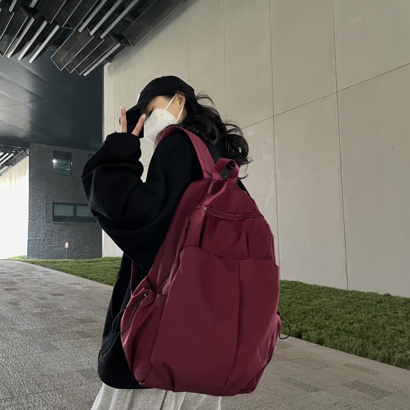 High School Student Schoolbag Ins Trendy Cool Travel College Student High School Junior High School Student Backpack Simple Backpack Large Capacity