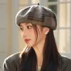 New Autumn and Winter Plaid Beret Women's Fashion Painter Hat Retro British Bud Hat