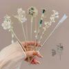 Lily Flower Hairpin for Women: Tassel Hair Stick, Hanfu Hair Accessory, Intangible Cultural Heritage Design.