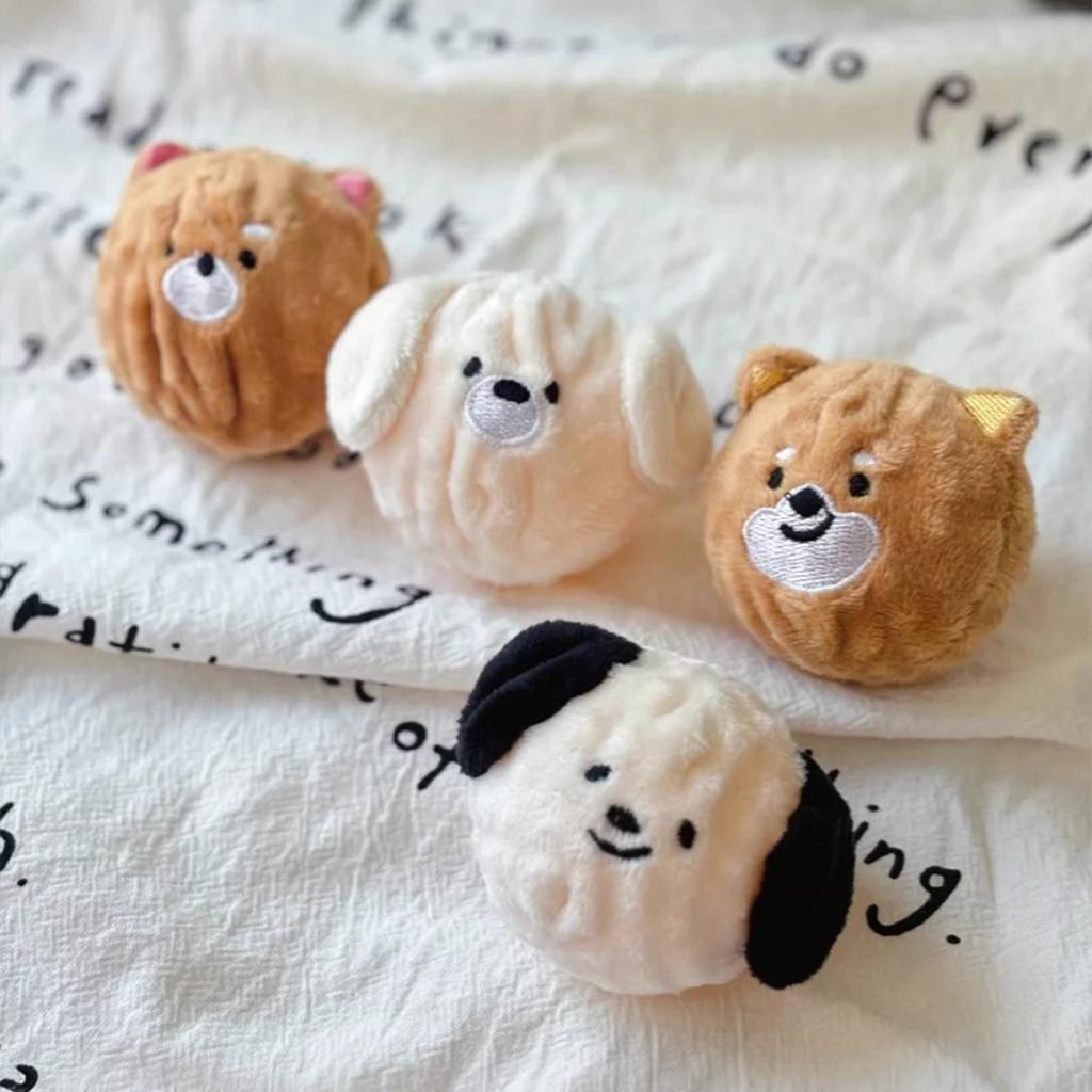 Squeaky Puppy Ball Toy - Spiked Bouncing Chew for Teeth Cleaning, Interactive Pet Toy for Small Dogs & Cats (Poodle/Bichon)