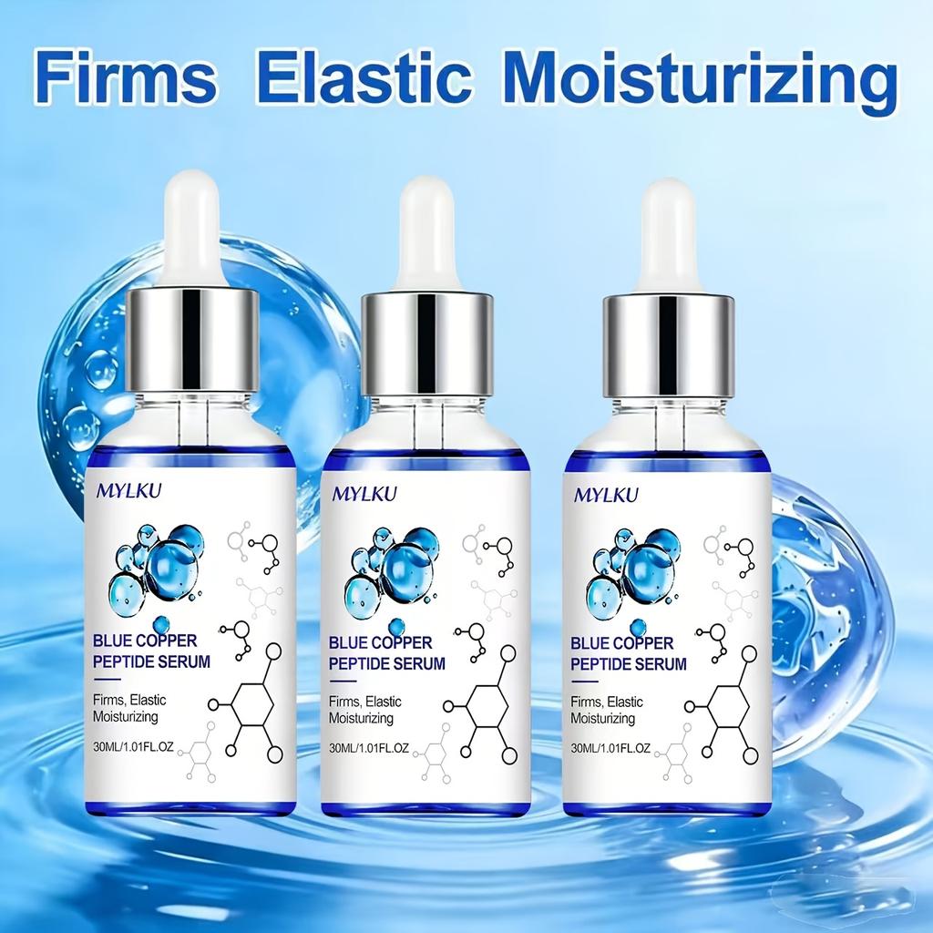 Ghk Cu Serum, Copper Peptide Facial Serum, Peptides Serum for Face, Ghkcu Copper Peptide Serum, Moisturizing and Firming Face Serum Skin Care