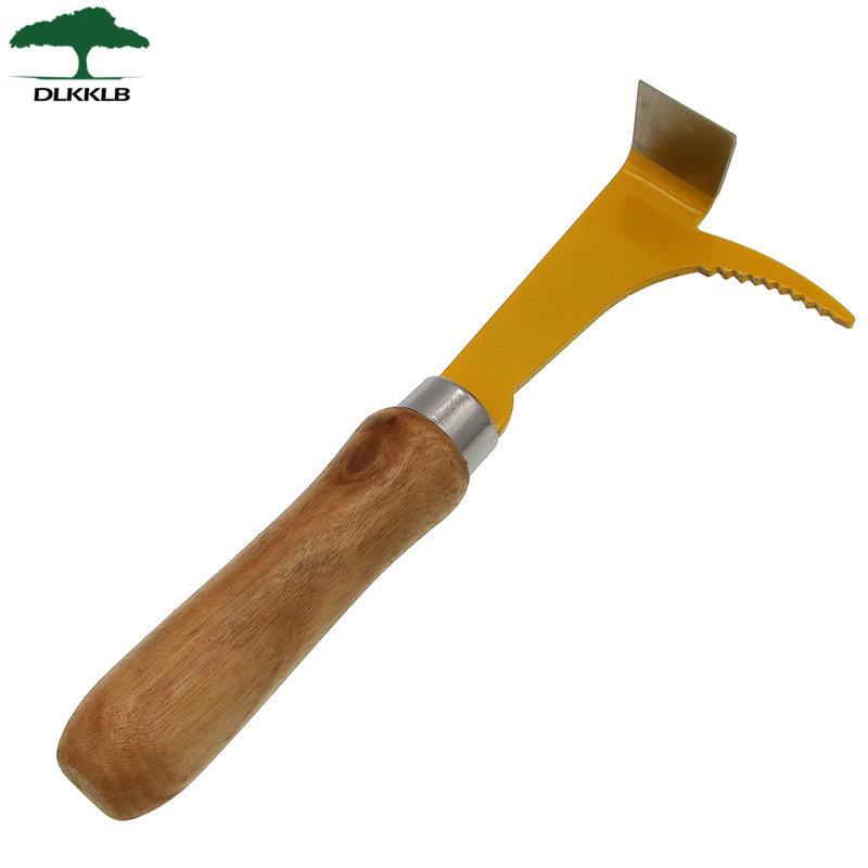 Wooden Handle Bent Head Scraper & Multi-Purpose Frame Knife for Beekeeping Wooden Handle Bent Head Scraper