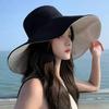 1Pc Summer Big Brim Sun Hat For Female Seaside Sun Protection UV Beach Cap Japanese Wild Fisherman Hat with Windproof Rope Gifts
