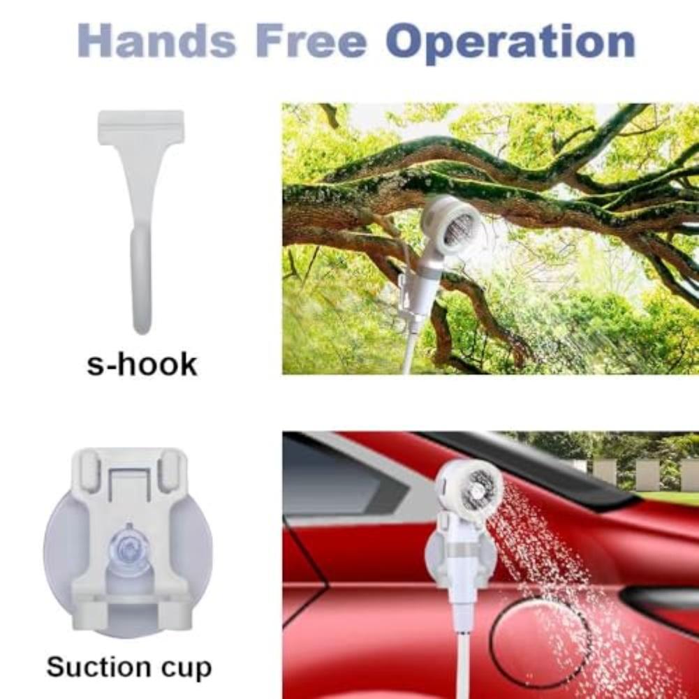 Built-in Battery Camping Shower Pump Rechargeable Shower Head