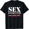 Sex Instructor First Lesson FREE Funny Sarcastic T-Shirt Size L & XL T-Shirt