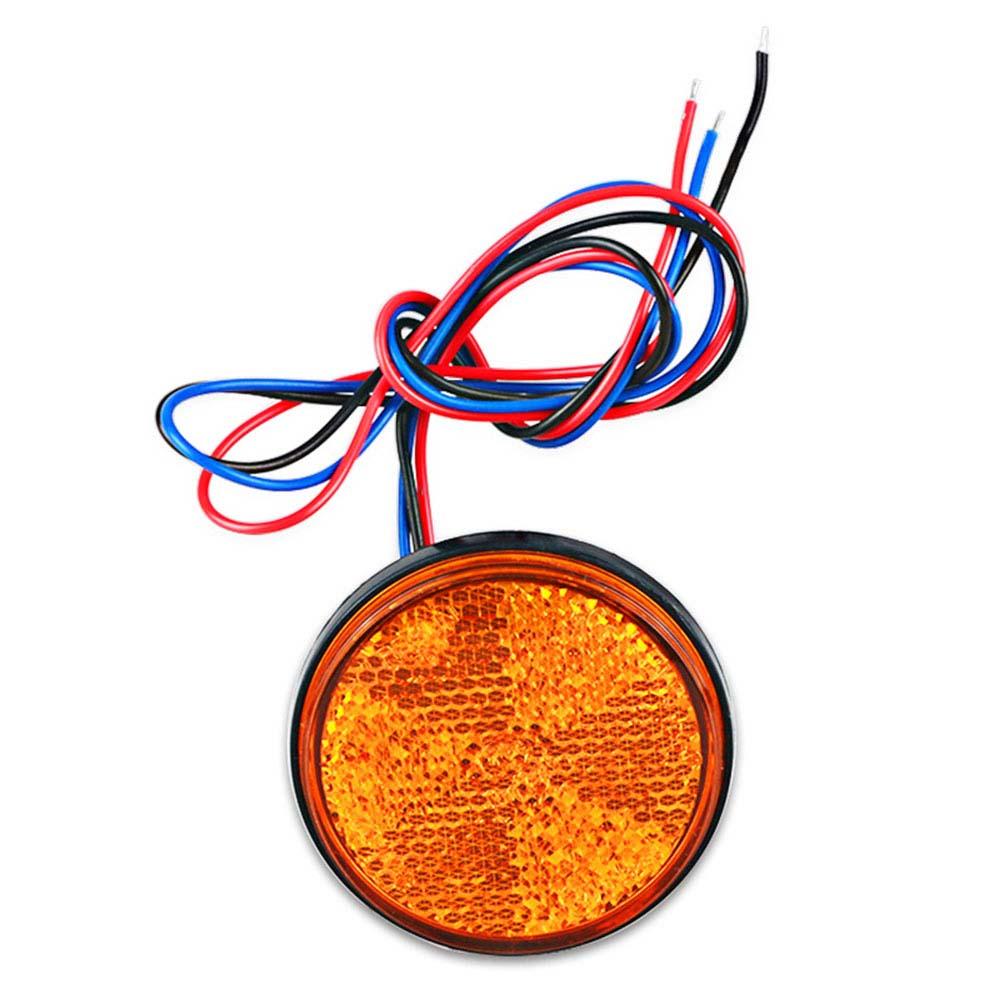 

Светодиодный указатель поворота, мотоциклетный стоп-сигнал, габаритный фонарь, автомобильные круглые задние фонари, лампочки предупреждающего света оранжевый
