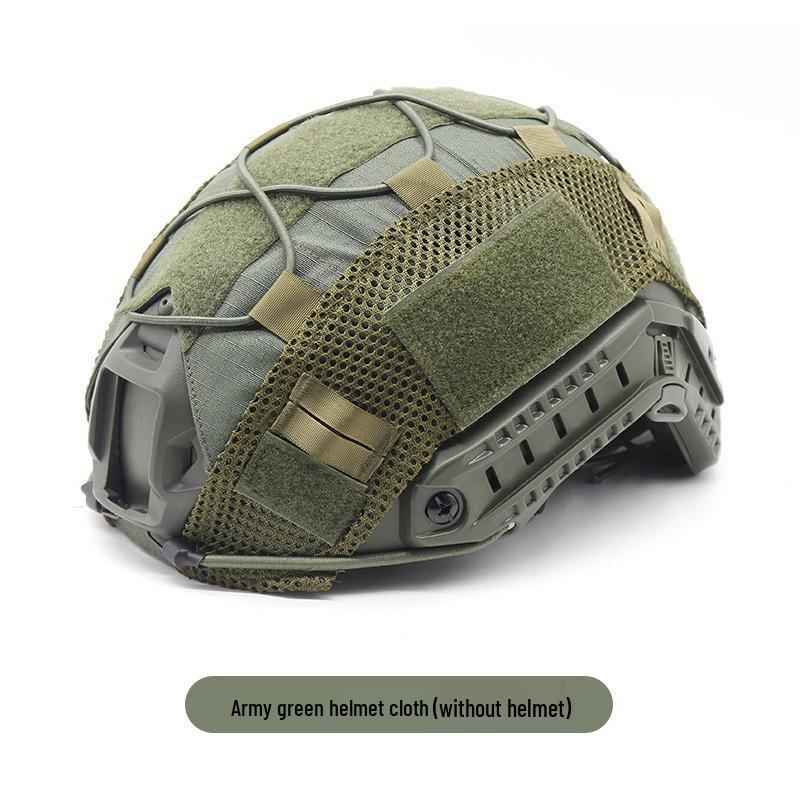 Fast Camouflage Tactical Helmet Cover with Elastic Rope for Outdoor Use
