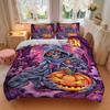 3pcs Halloween Theme Bedding Set, Including 1 Quilt Cover and 2 Pillow Shams, Without Filling, Soft and Comfortable Home Bedroom N050