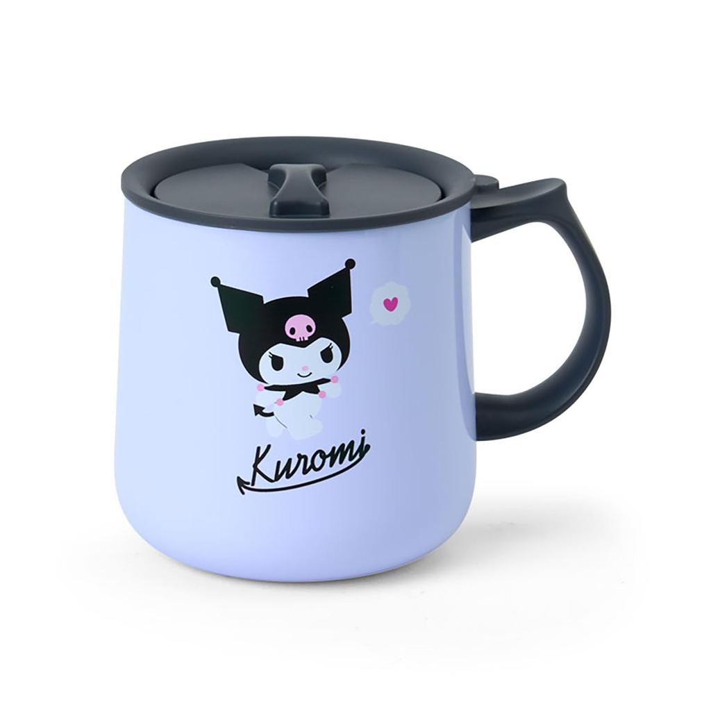 Sanrio Stainless Steel Mug with Kuromi Stainless Copper Resin Lid and Polypropylene Gasket and Silicone Rubber Can Be Used for Both Hot and Cold