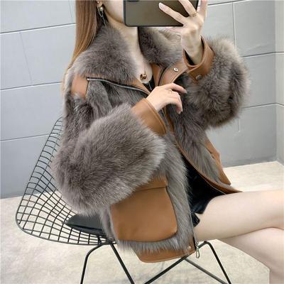 Winter Faux Fur Coat Women Korean Style Short Warm Fashionable Jacket