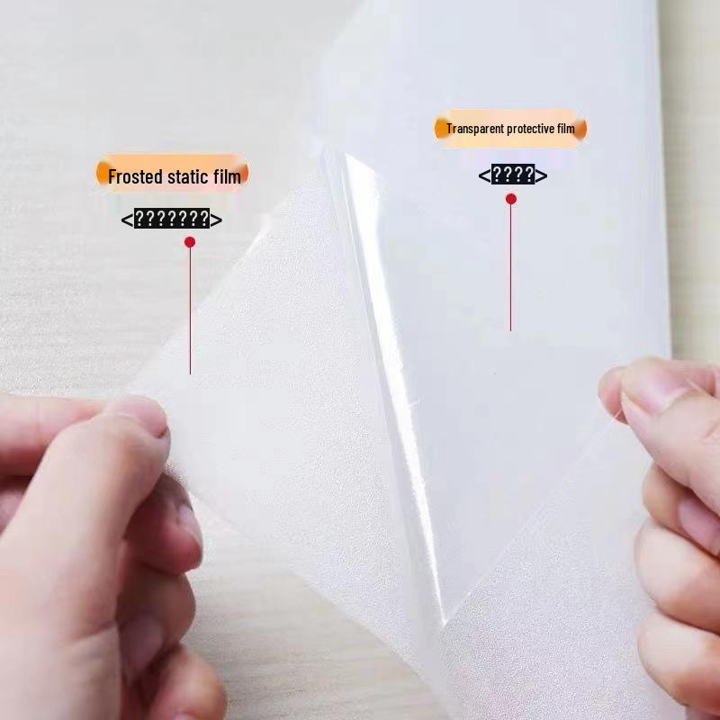 Frosted Glass Stickers: Light-Transmitting & Opaque Electrostatic Film for Bathroom Privacy.