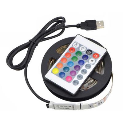 Lai Aydınlatma 0.5/1/2/3/5 m USB DC5V 5050 Esnek SMD LED Şerit Işık 24 Tuşlar RGB Denetleyici