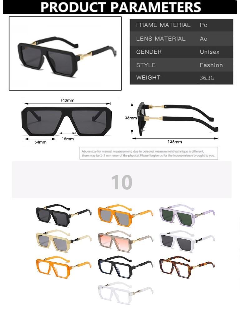 Latest For Gents Stylish Square Sun Glasses For Ladies Vintage Sun Glasses UV Classic Geometry Rectangle Eye Glasses Vintage Big Frame Eyeglasses