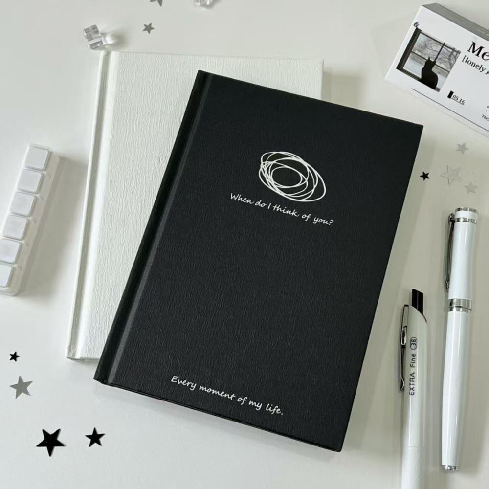 Minimalist Blank Inner Pages B6 Notebook Hard Shell DIY Scrapbook Travel Journal Schedule Planner Book Students