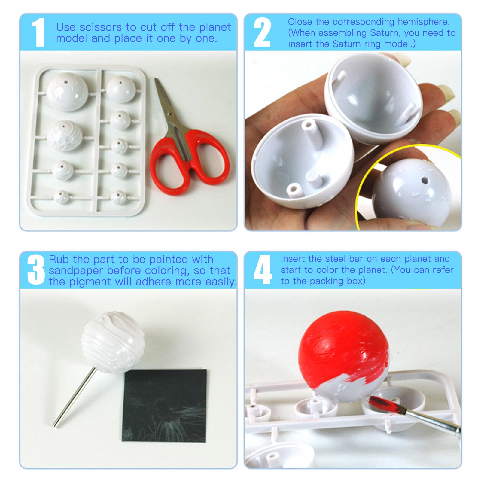 

Планетарий Солнечной системы Сделай сам Наука Астрономия Модель планеты Светящаяся в темноте STEM Образовательная игрушка для детей и подростков белый