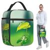 Sac à lunch isotherme Design Grenouille Mignonne sous Feuille Pluie pour Enfants École Glacière Boîte Thermique Alimentaire Sac fourre-tout Boîtes à lunch portables Contenant