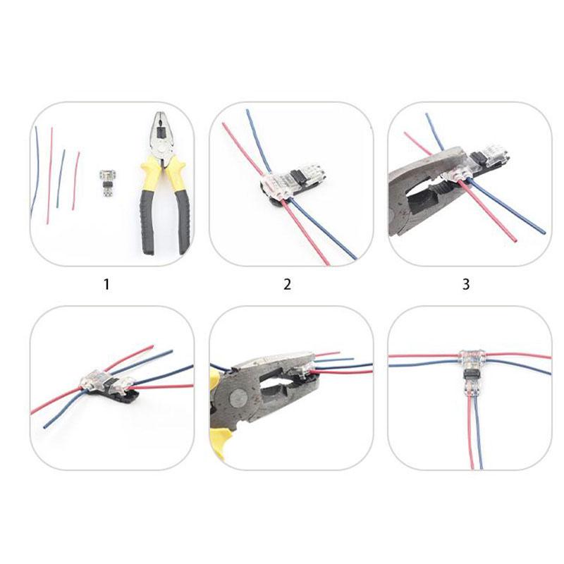 10pcs electric Wire Connector T type Quick Splice Electrical Cable Crimp Terminals for Wires Wiring 22-18AWG LED Car Connectors