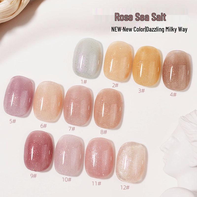 Versatile Pearlescent Iridescent Glitter Gel Polish 2024 - High-Density Flash Nail Art UV Gel