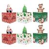 Christmas Surprise Box Festive Money Draw Gift Box with Santa Claus Elk Tree Pattern Holiday Party Supplies Home Decoration