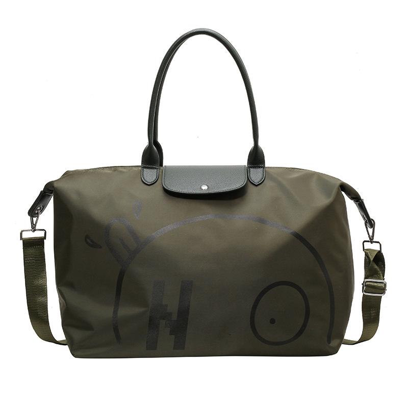 

Korean version of fashion handbag short-distance travel bag men s and women s travel bags single shoulder large-capacity luggage business bag large зелений