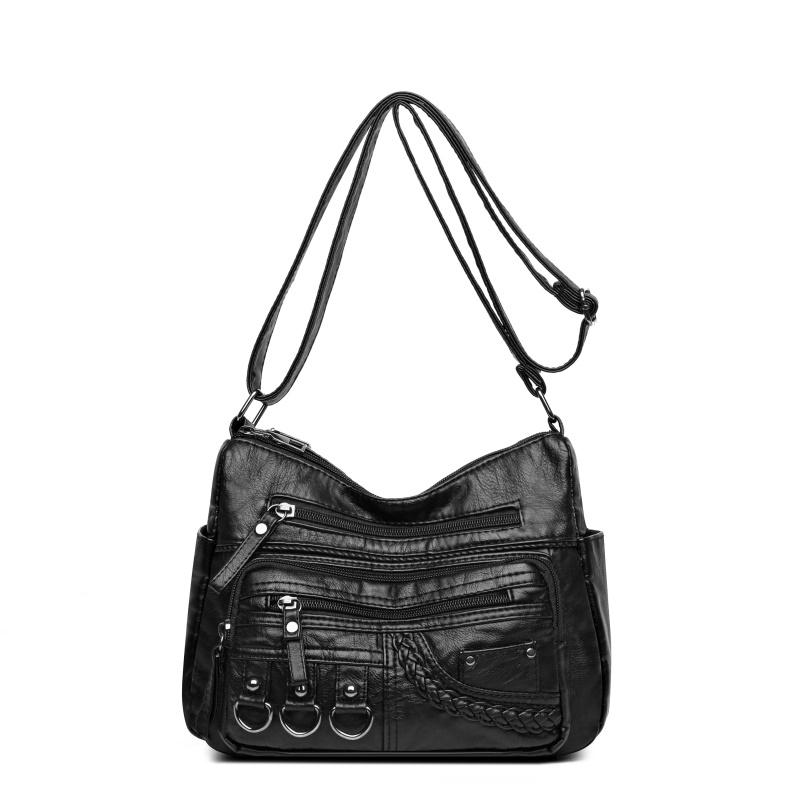 Vintage Pu Leather Luxury Purses and Handbags  High Quality Women's Bag Design Multi-pocket Ladies Crossbody Shoulder Bags