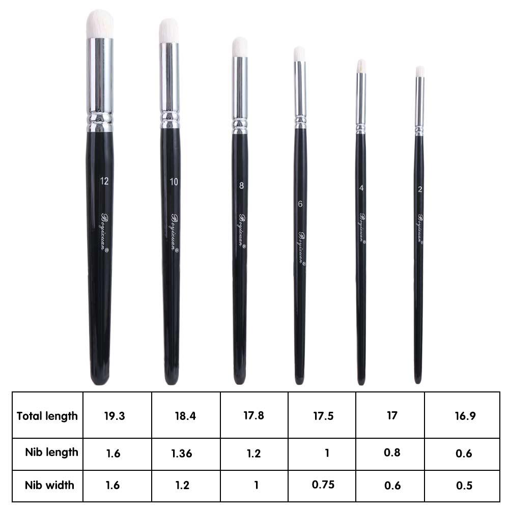 6 Pcs Miniature Art Painting Wood Handle Brushes Micro Detailing Miniature Paint Brushes  Artist