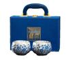 Mantinghua Gilded Silver Blue & White Porcelain Tea Ware