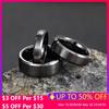 Somen gebürstete schwarze Ringe Herren Keramikring 8mm/6mm/4mm Partner Ehering Verlobungsring Matt Männlich Nie verblassend Bague Homme