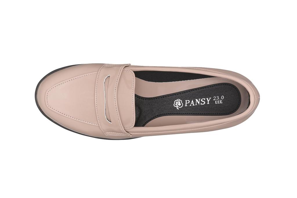 Pansy 4936 Rain Step Rain 3E Waterproof and Size Smooth Black Shoes, Women's Loafers, Antibacterial, 24.0cm,