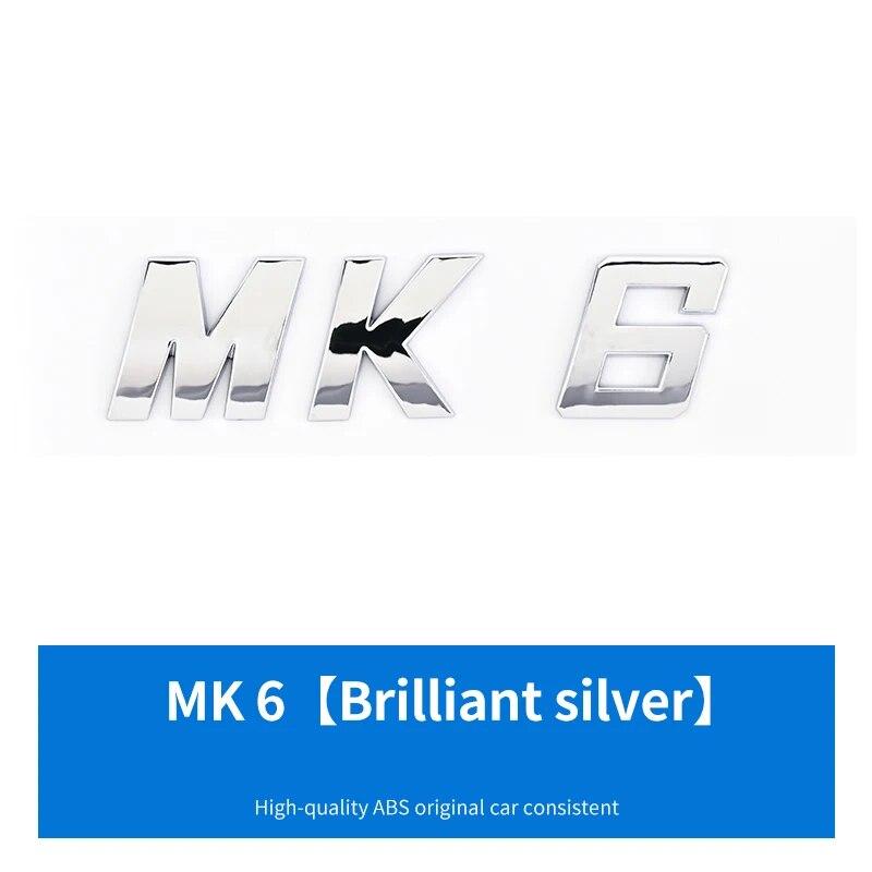 3D ABS Buchstaben MK5 MK6 MK7 MK7.5 Emblem Auto Abzeichen Aufkleber für VW volkswagen GOLF Auto Fender Trunk Hinten Aufkleber