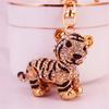 Crystal Animal Siberian Tiger Car Accessories Creative Design Cartoon Tiger Bag Charm