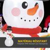 180cm Inflatable Christmas Snowman with LED Lights, Fixing Hardware and Blower, for Indoor and Outdoor Use