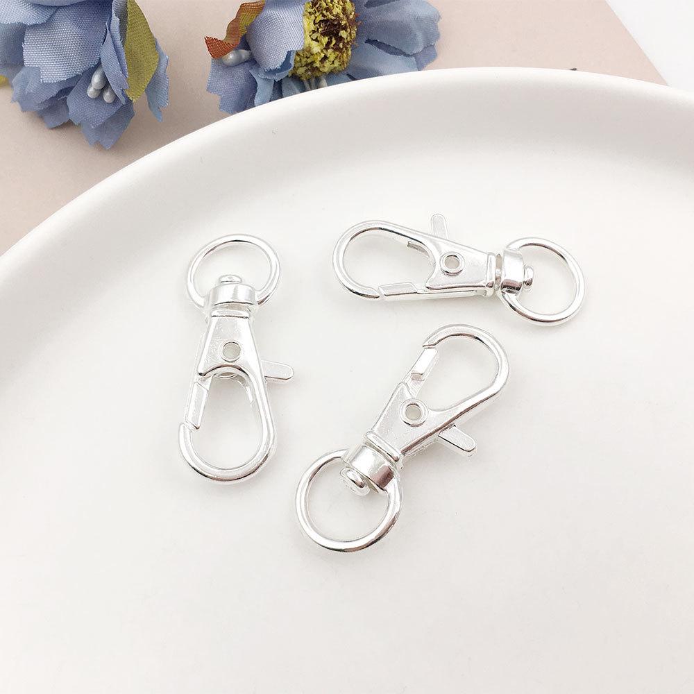 

Keychain Waist Hook: Alloy Dog Buckle with Leather Accent and Lobster Clasp for Bags and Jewelry Accessories 32mm