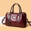 Retro European and American Style Women's Bag, Large Capacity, Soft Leather, Color-blocked, Handbag, Crossbody Bag, Commuter Bag.
