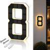 IP44 Waterproof Solar House Numbers 6.7 Inch Size Lighted House Numbers  Outdoor Use