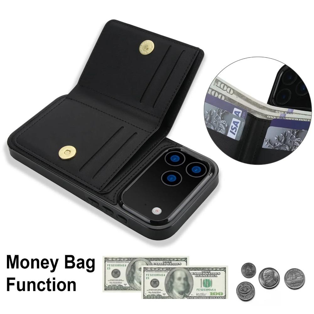 Wallet Card Slot RFID Blocking Kickstand Magnetic 360° Flip Leather Case for IPhone 18 Pro Max 17 16 15 14 13 Plus Air