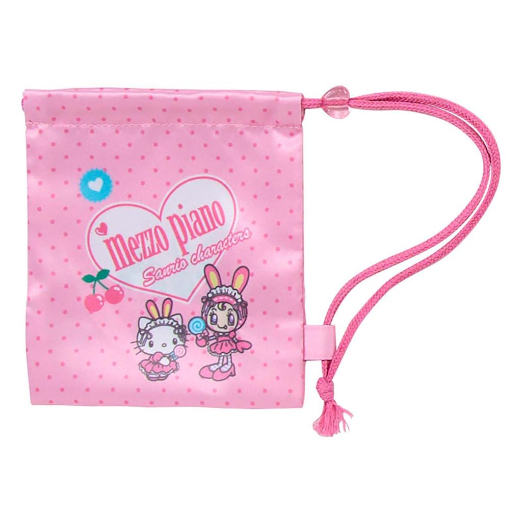 Sanrio mezzo piano secret mini drawstring bag featuring Sanrio 329070 characters,