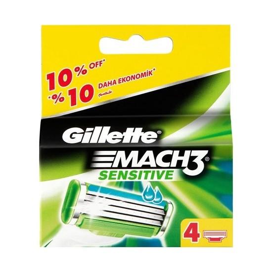 

Gillette Mach3 Sensitive 4 лезвия для бритвы