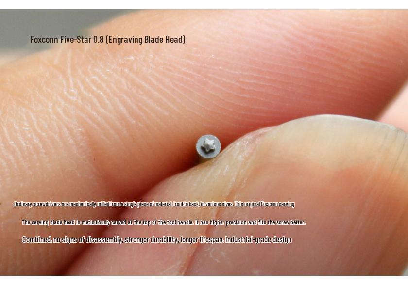 Original Precision Screwdriver for iPhone X/8/7: Triangle Y0.6, Five-star 0.8, Phillips 1.2 Bit Heads