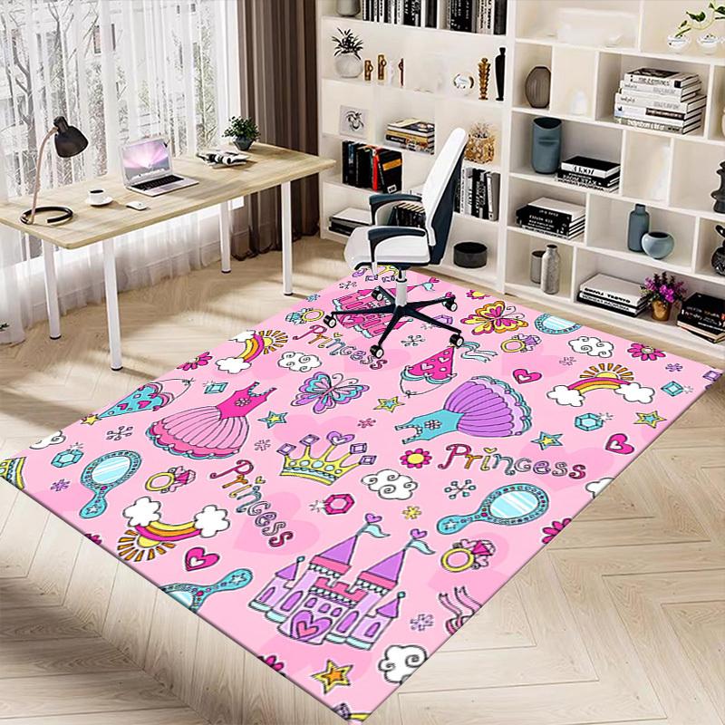 1PC Princess Castle Extra Large Non-Slip Floor carpet, Office, family, bedroom, Studio - Large Area RugJ0354
