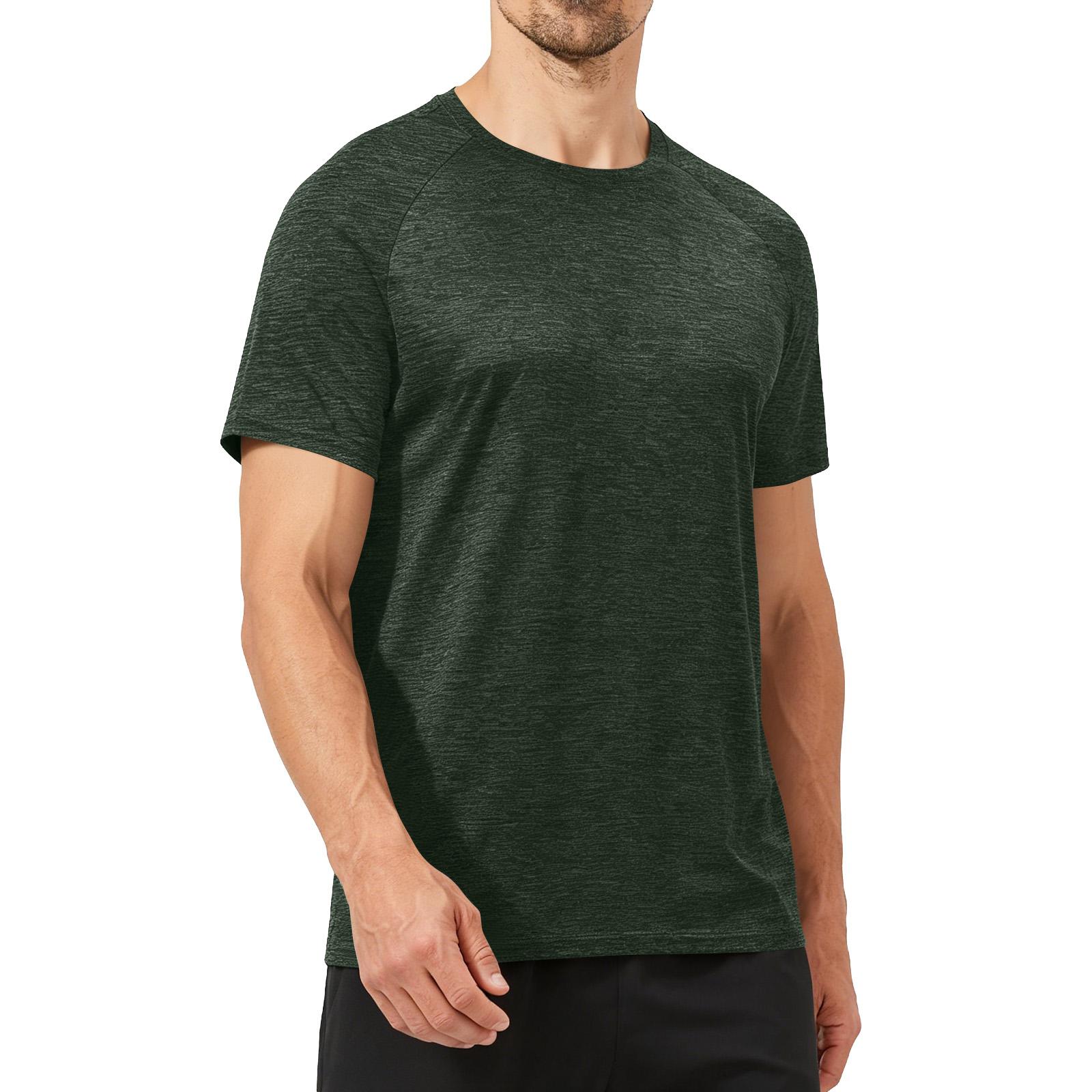 Men s Summer Round Neck Short Sleeved Men s Fitness Sports Short Sleeved L