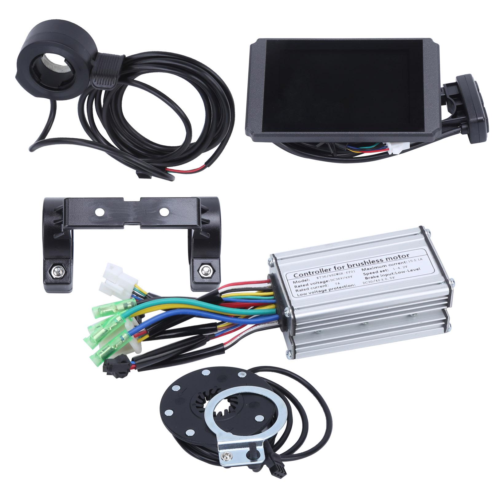 36V 48V 250W Электродвигатель Бесщеточный 7A Контроллер Комплект с Панелью Дисплея KTLCD8H, Датчиком, Ручкой Газа для Электрического Велосипеда