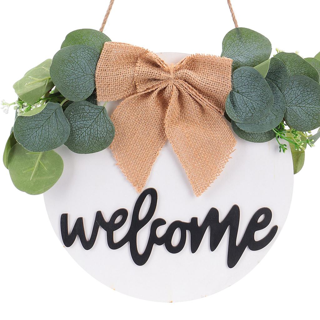 Door Sign Welcome Hanging Rustic Wooden Outdoor Pendant for Daily Holiday Home Room