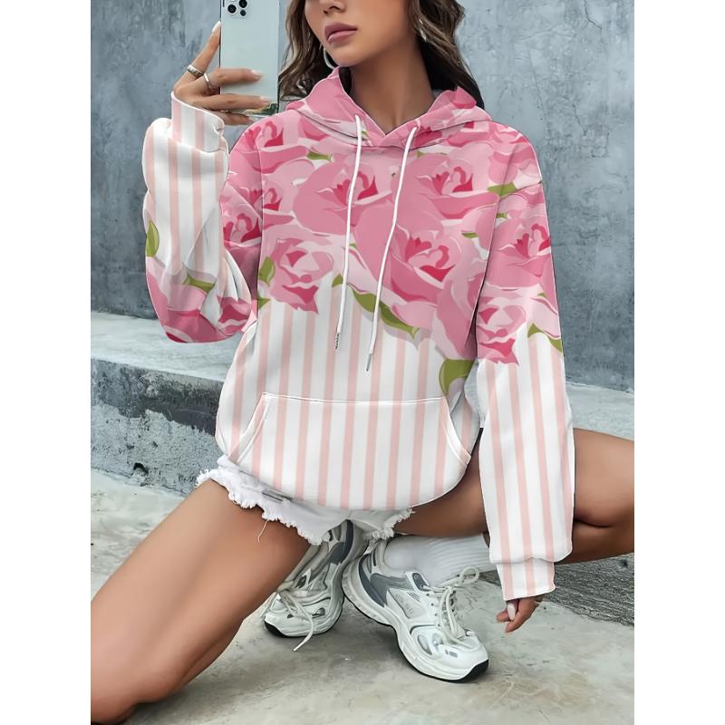 Fashion Women's Hooded Sweater 3D Printing Color Printing Casual Hooded Sweater