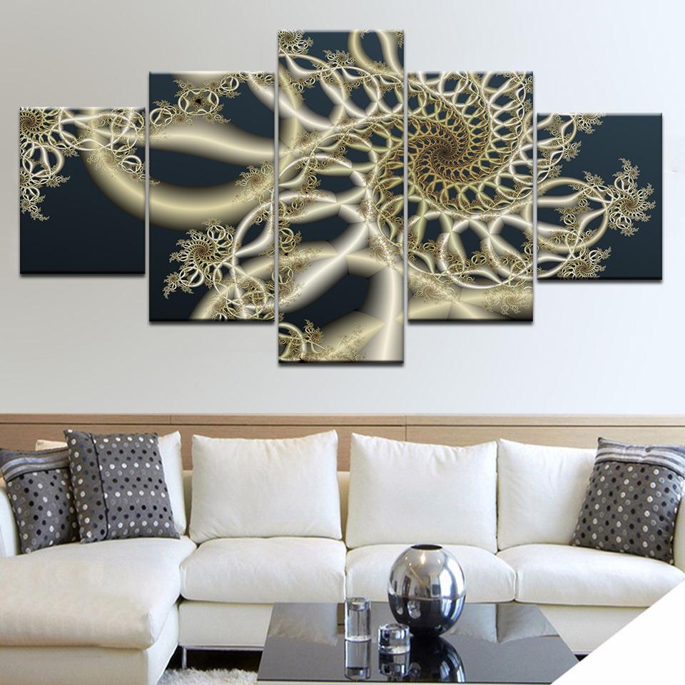 

5 Panel Fantasy Flowers Abstract Canvas Painting Wall Art Canvas Poster Wall Pictures For Living Room Home Bedroom Decoration 20X35 20X45 20X55CM