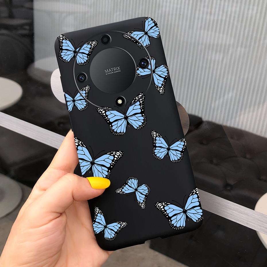For Honor X9a Fashion Feather Cloud Pattern Phone Case For Honor X9a 5G X 9a ROM-NX1 Candy Color Soft Silicone TPU Back Cover