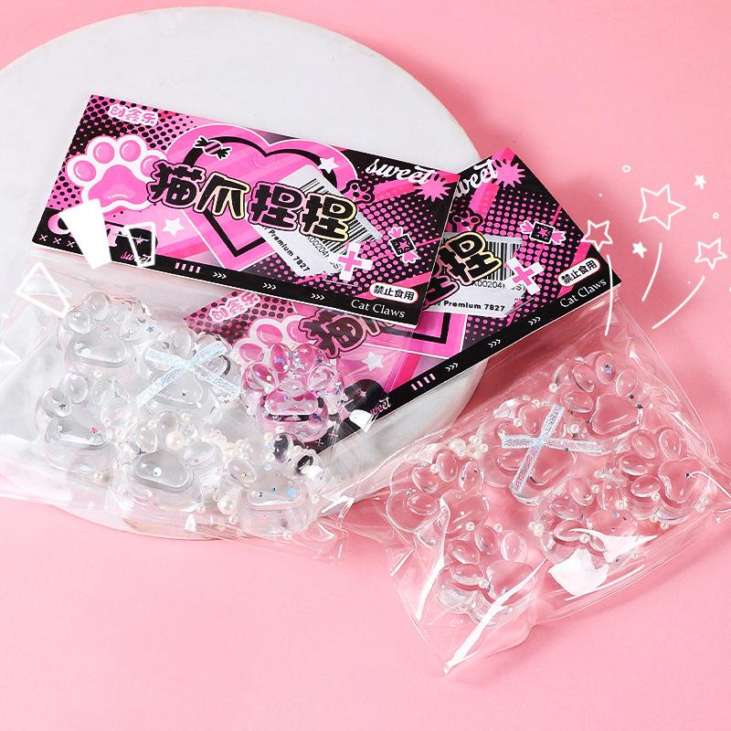 

6 шт. прозрачная Tpr милая кошачья лапка мягкая игрушка для снятия стресса мягкая игрушка для пальцев сжимающая декомпрессия медленная отскок игрушка для взрослых детей