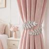 Metal Curtain Tiebacks Creative Leaf Shape Curtains Tie Holder Adjustable Curtain Clip Decorative Drapes Curtain Pull Hook